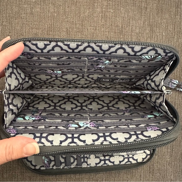 Lug Gray Butterfly Splits XL Wristlet Wallet - Picture 6 of 7